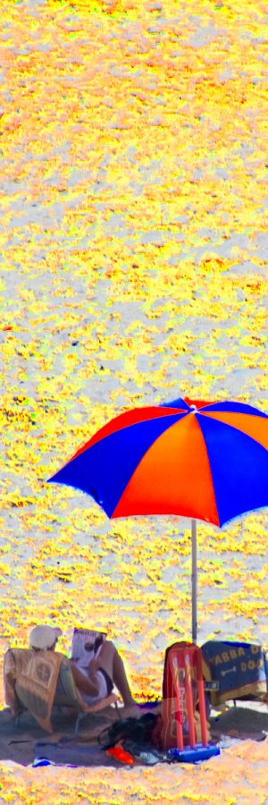 Colorful beach umbrella